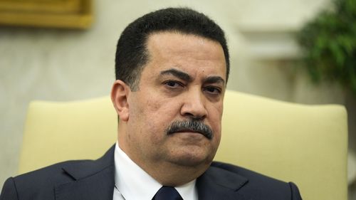 Archive: Iraq Prime Minister Mohammed Shia al -Sudani, listen during a meeting with President Joe Biden at the Oval Office of the White House, on Monday, April 15, 2024, in Washington. (AP Photo/Alex Brandon, Archive)