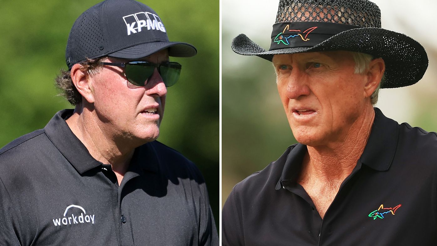 Greg Norman on collision course with PGA Tour as Phil Mickelson under fire for apology