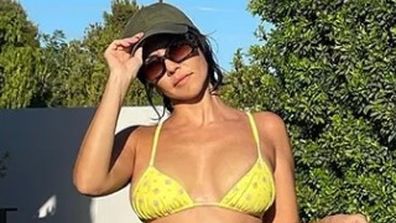 Kourtney Kardashian shares bikini photo.