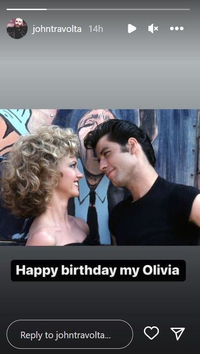 John Travolta shares heartfelt birthday message for late actress.