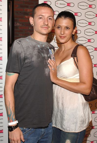 Chester Bennington of Linkin Park and wife Talinda Bennington.