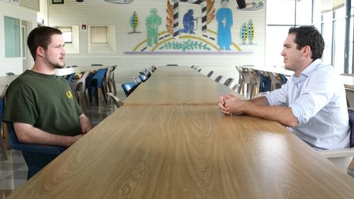 Peter Stefanovic visits Nathon Brooks in Green Hill juvenile detention centre. (60 Minutes)