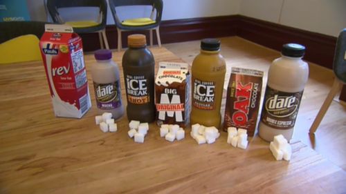 Sugary line-up: your morning tea treat could be hiding more than your daily maximum of added sugar. (9NEWS)