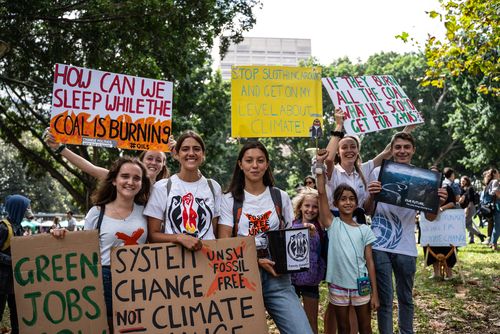 Students of all ages marched.