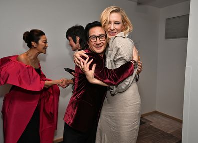 Ke Huy Quan and Cate Blanchett attend Champagne Collet & OBC Wines' celebration of The 28th Annual Critics Choice Awards at Fairmont Century Plaza on January 15, 2023 in Los Angeles, California. 