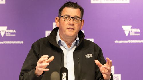 Premier of Victoria Daniel Andrews speaks during a Press conference on July 05, 2020 