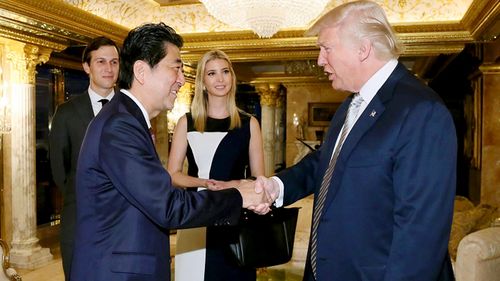 Trump's daughter sits in on landmark Japan PM talks