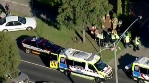 The man has been arrested and taken to Royal Melbourne Hospital. (9NEWS)