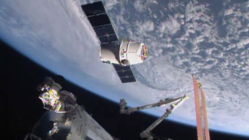 The SpaceX Dragon 6 resupply capsule visited the International Space Station in 2015. (AAP)