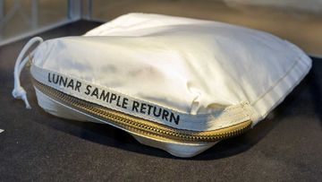Neil Armstrong's moon dust bag. (AAP)