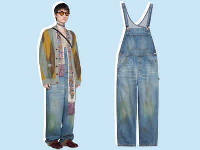 Gucci grass-stained denim