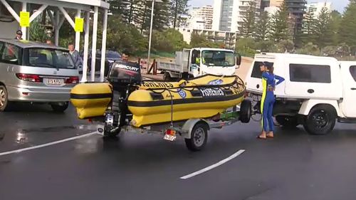 Locals have told 9News the whale was first heard and spotted this morning by surfers just off the popular Snapper Rocks swimming spot near Coolangatta early this morning.