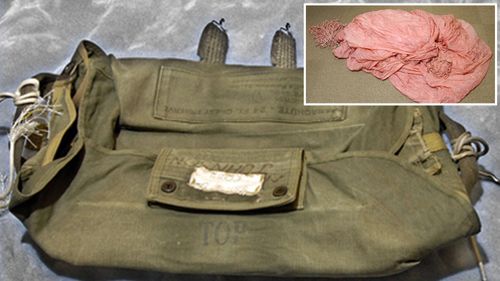 The parachute and parachute bag used by the hijacker DB Cooper to escape.