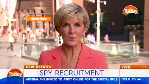 Foreign Minister Julie Bishop spoke about the test on The TODAY Show.