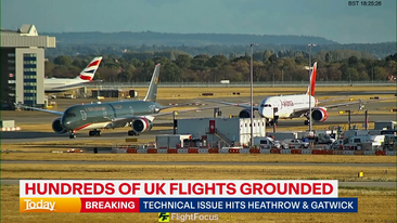 Hundreds of UK flights grounded