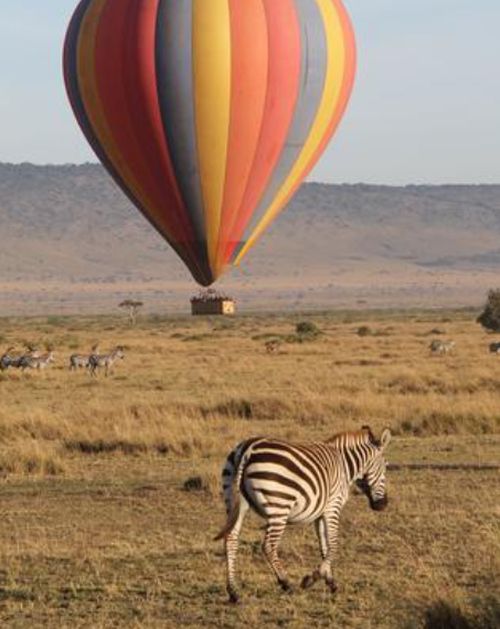 A hot air balloon in Kenya 