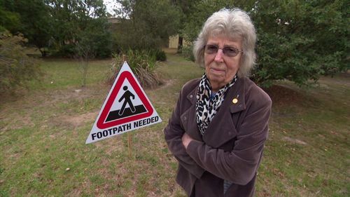 Melbourne pensioner Rita Kenney has been waiting for a footpath for 46 years.