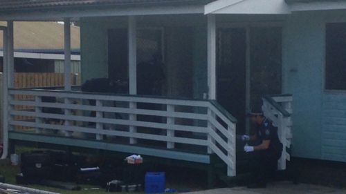 Police at the Waterford property. (Twitter / @PhilWillmington)