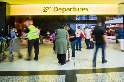 Melbourne airport generic 17.01.23 The Age Booking: 222303 Tullamarine Photo shows generic foreign travelers at Melbourne Airport's T2 International Departures Terminal. Photo: Scott McNaughton / The Age