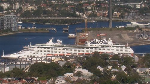 The first cruise ship in more than two years is preparing to sail out of Sydney Harbour.