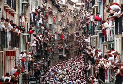 The streets of Pamplona are packed this time of the year