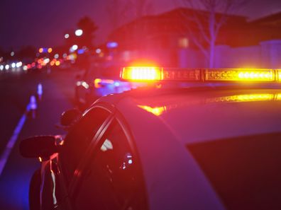 Police car stock photo