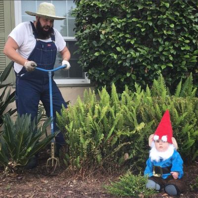 A garden gnome is always a nice touch.