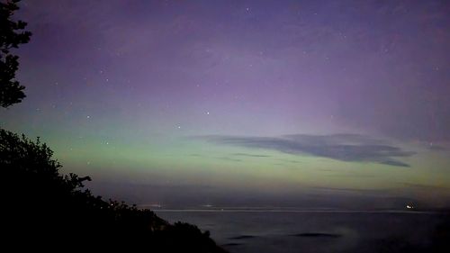 This photo of the aurora was taken from Brighton Beach Gardens with a smartphone camera on November 12, 2025, during another G4 geomagnetic storm. 