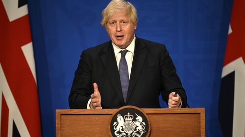 British Prime Minister Boris Johnson gives an update on relaxing restrictions imposed on the country. 