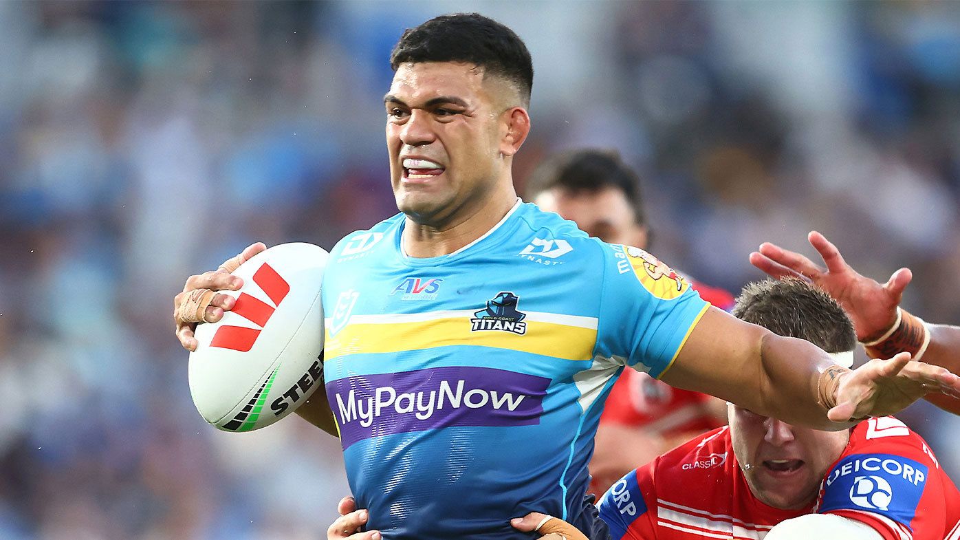 David Fifita pictured in action for the Gold Coast Titans during the 2023 NRL season