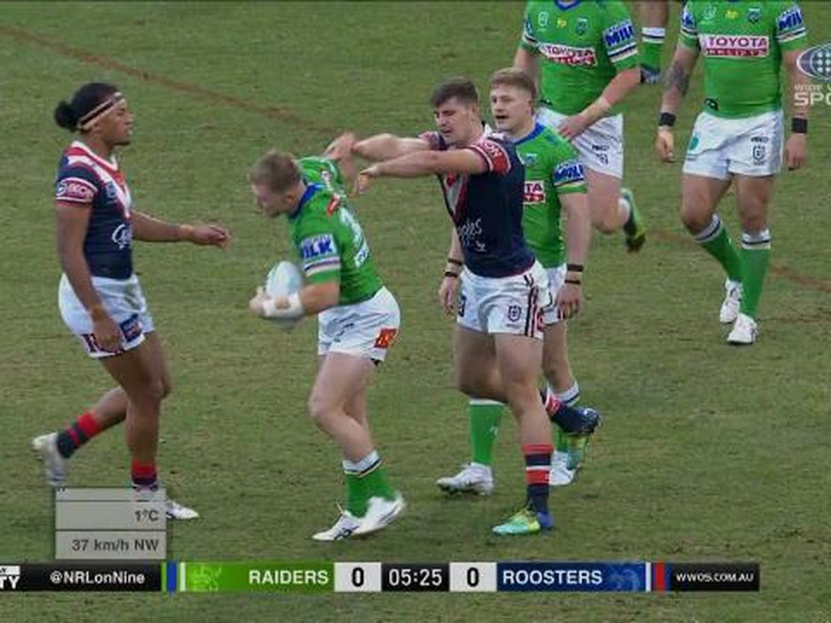 Canberra Raiders beat Sydney Roosters 22-16 to close gap on top eight with  upset win - ABC News