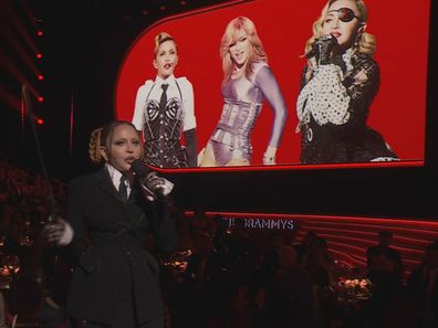 Madonna at the 2023 Grammy Awards.