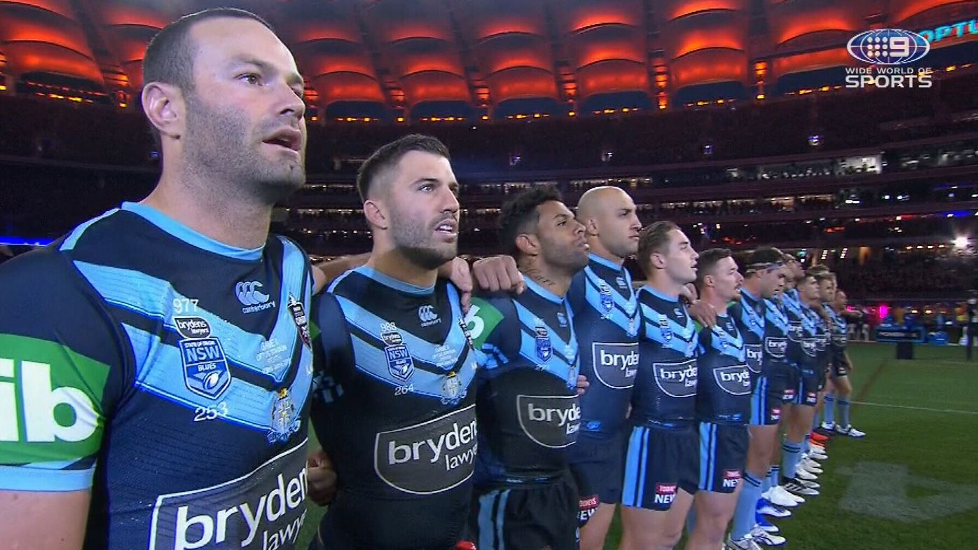 Indigenous State of Origin stars continue national anthem protest in Game Two