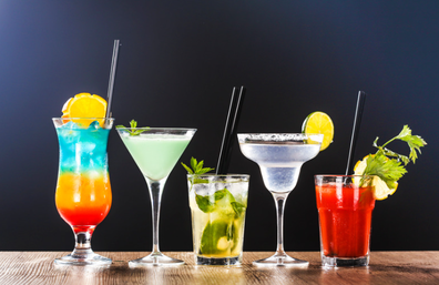 five different cocktail varieties