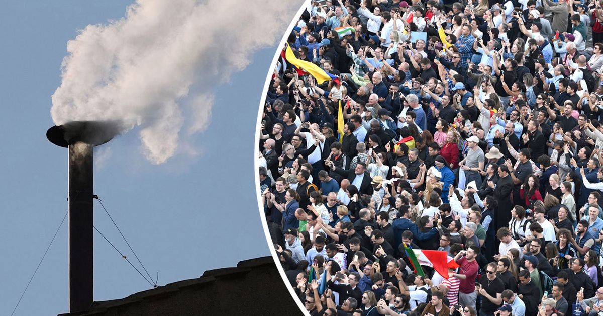 White smoke billows from Sistine Chapel chimney as new pope elected
