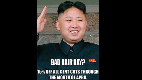 UK hair salon visited over Kim Jong-Un ad