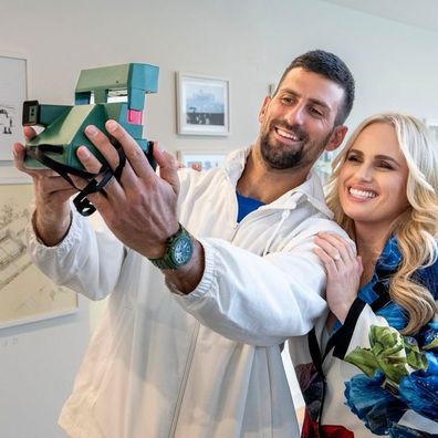 Rebel Wilson and Novak Djokovic