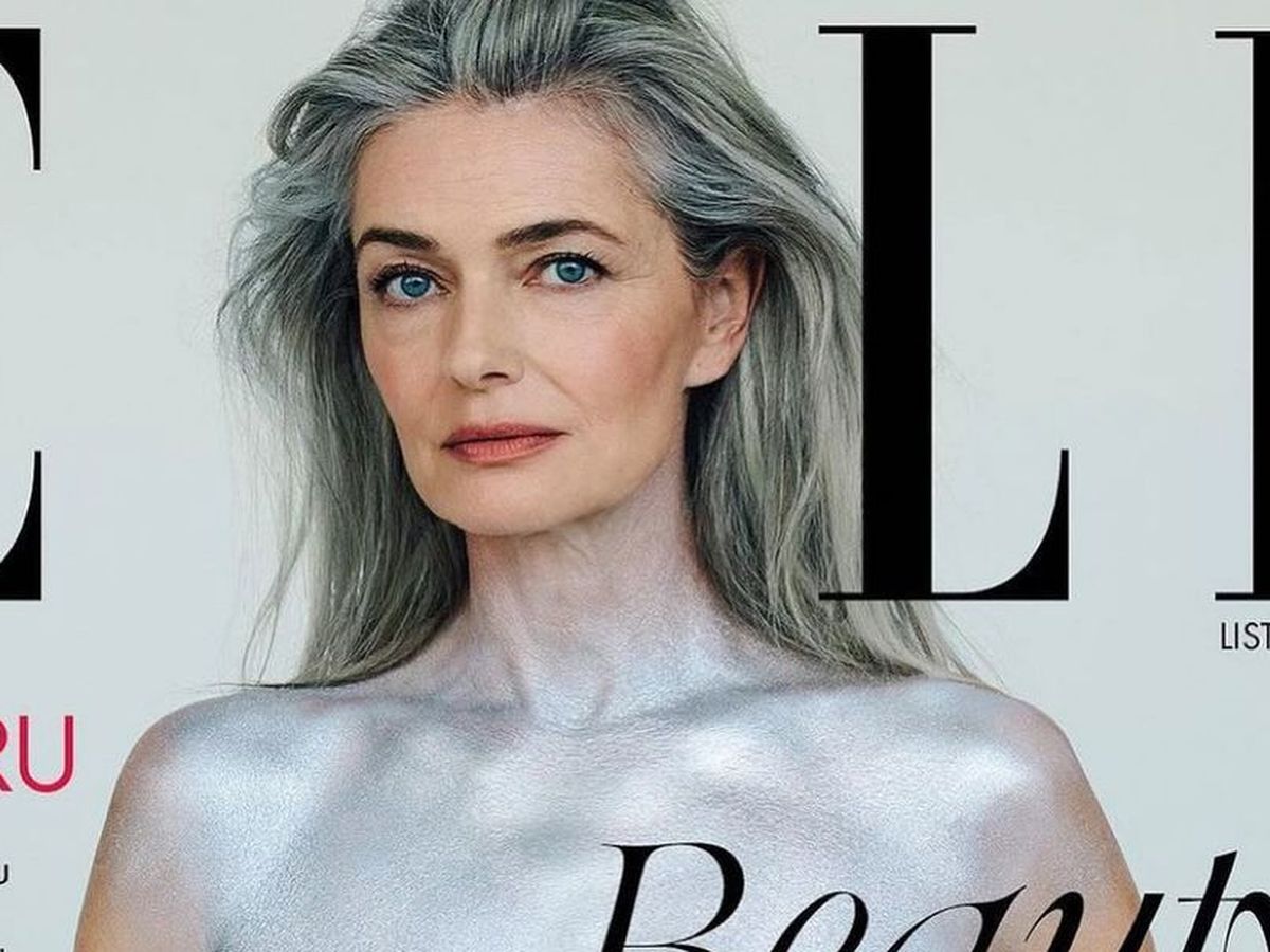 Supermodel Paulina Porizkova shares empowering message after posing topless  for Elle magazine cover - 9Celebrity