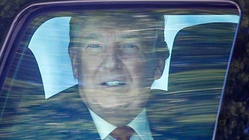 Donald Trump heading to Mar-a-Lago after leaving the White House.