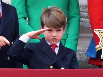Prince Louis salutes as the RAF flies over the balcony of Buckingham Palace.