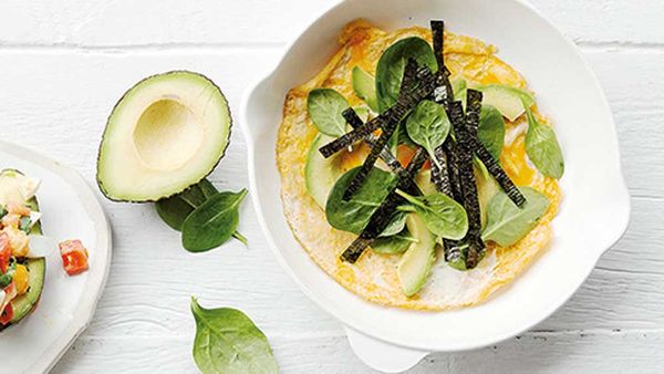 Libby Weaver's omelette with greens