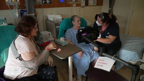 At Sunshine Hospital, staff are building a rapport with patients through conversation and fun personal profiles posted on the walls.