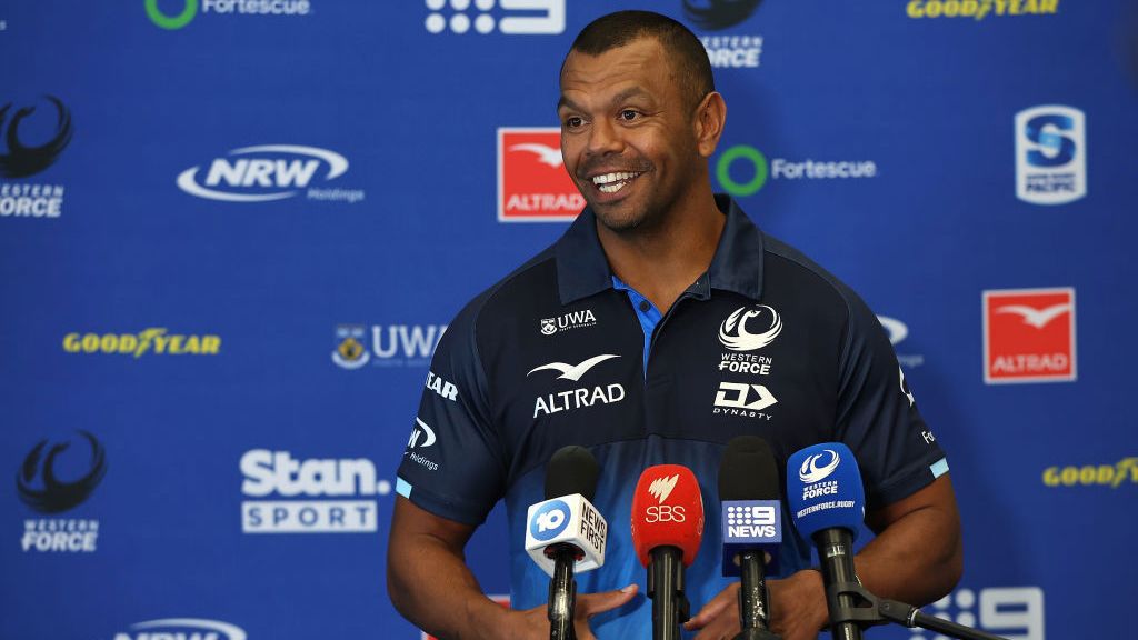 Kurtley Beale addresses the media during a Western Force Super Rugby media opportunity.