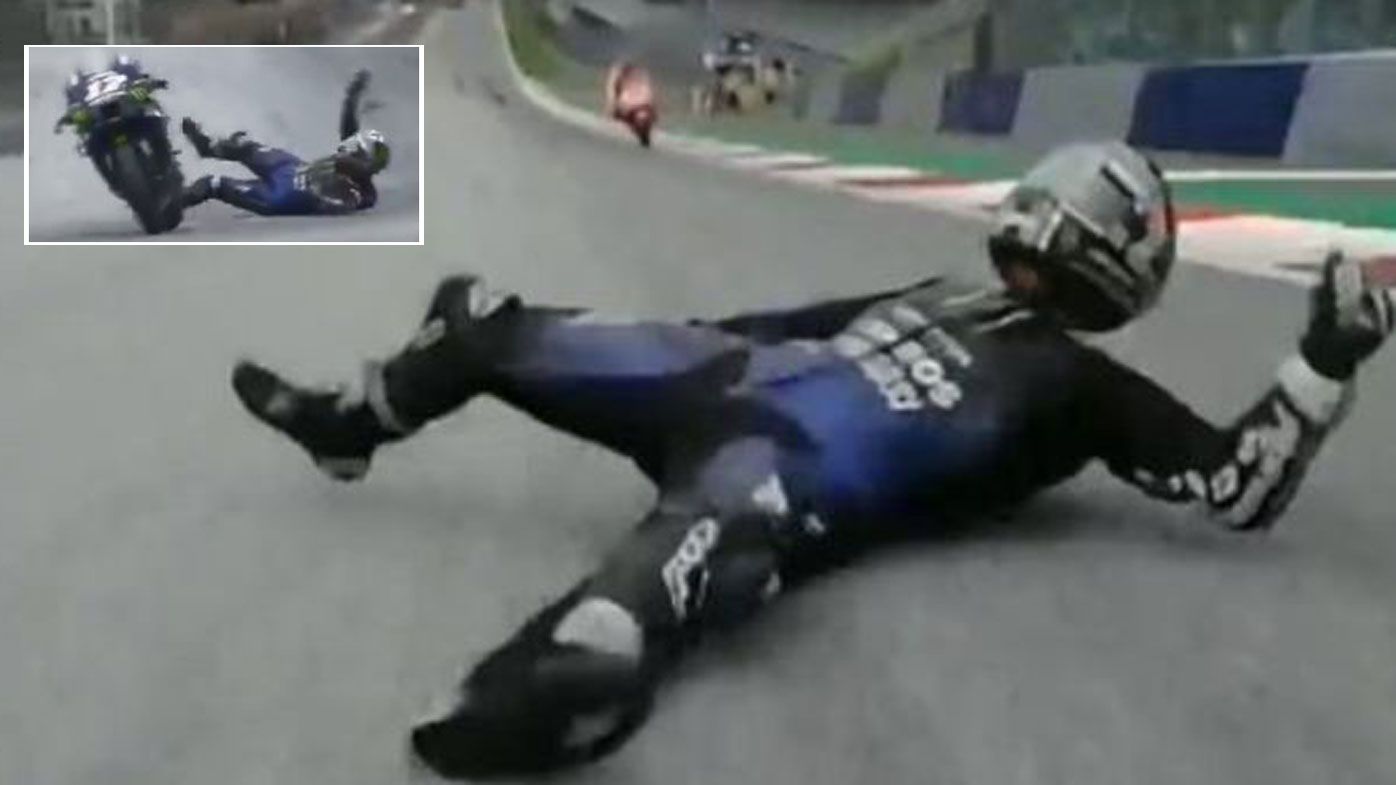 Maverick Vinales jumps off bike at 210km/h in Styrian Grand Prix after brakes fail