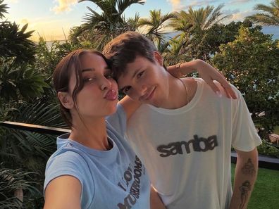 Cruz Beckham and jackie apostel.