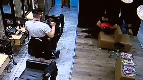 A hairdresser was left stunned by the violent arrest which unfolded in front of him. Picture: Supplied