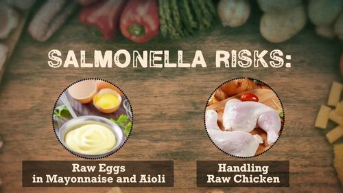 Raw eggs and handling raw chicken can pose risk for contracting salmonella. (9NEWS)