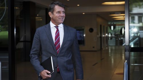 Mike Baird departs ICAC today, after telling the inquiry he was 'incredulous' over Gladys Berejiklian's secret relationship.