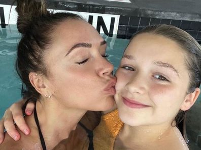 Victoria Beckham and her daughter Harper