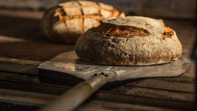 <strong>The Grounds Bakery sourdough, fresh from the oven</strong>